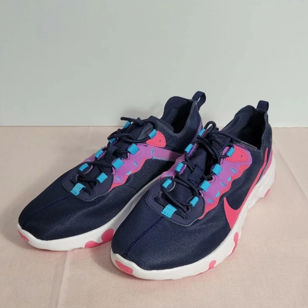 Nike renew element 55 BG Blue running sneakers CK4081-401 Women's Size 7Y